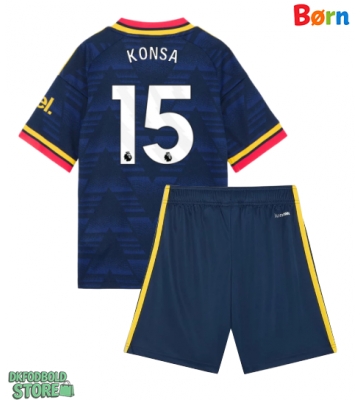 Arsenal Ezri Konsa #15 Replika Babytøj Udebanesæt Børn 2026-27 Kortærmet (+ Korte bukser)